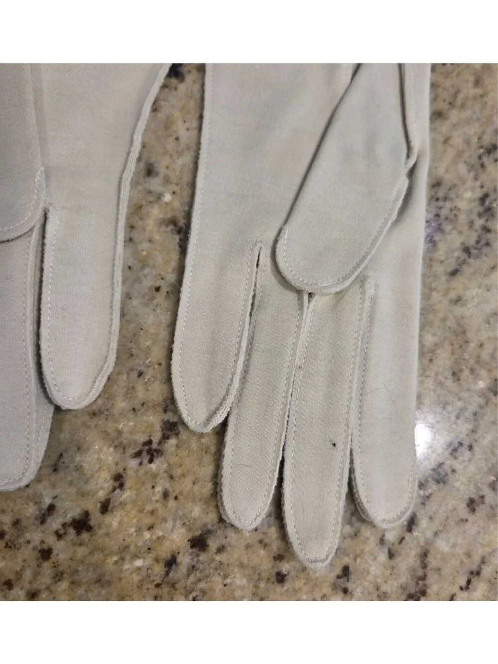 New! Vintage Women's Size S 6.5 Gray Beige Cotton Uniform Formal Gloves